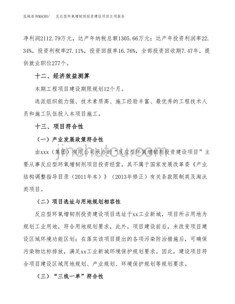 反应型环氧增韧剂投资建设项目立项报告(规划申请).docx_第5页