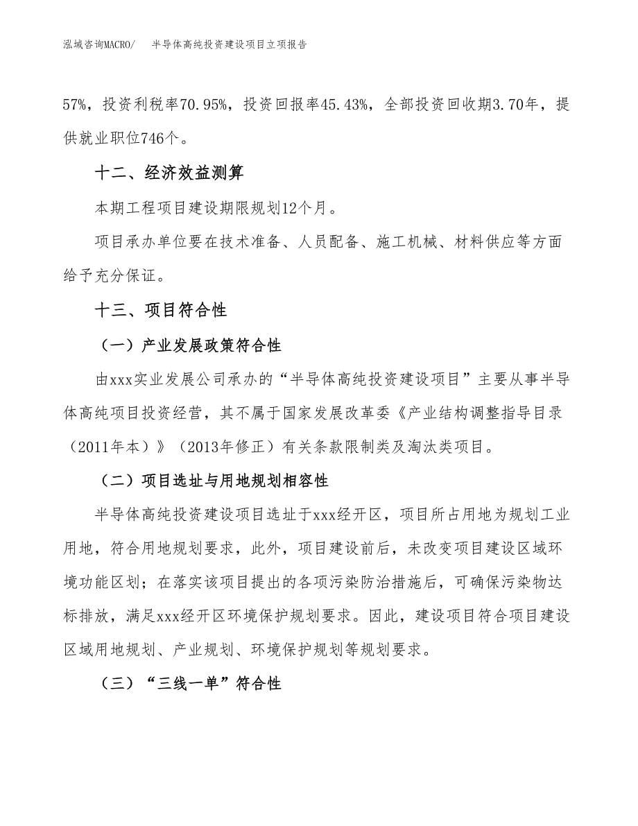 半导体高纯投资建设项目立项报告(规划申请).docx_第5页