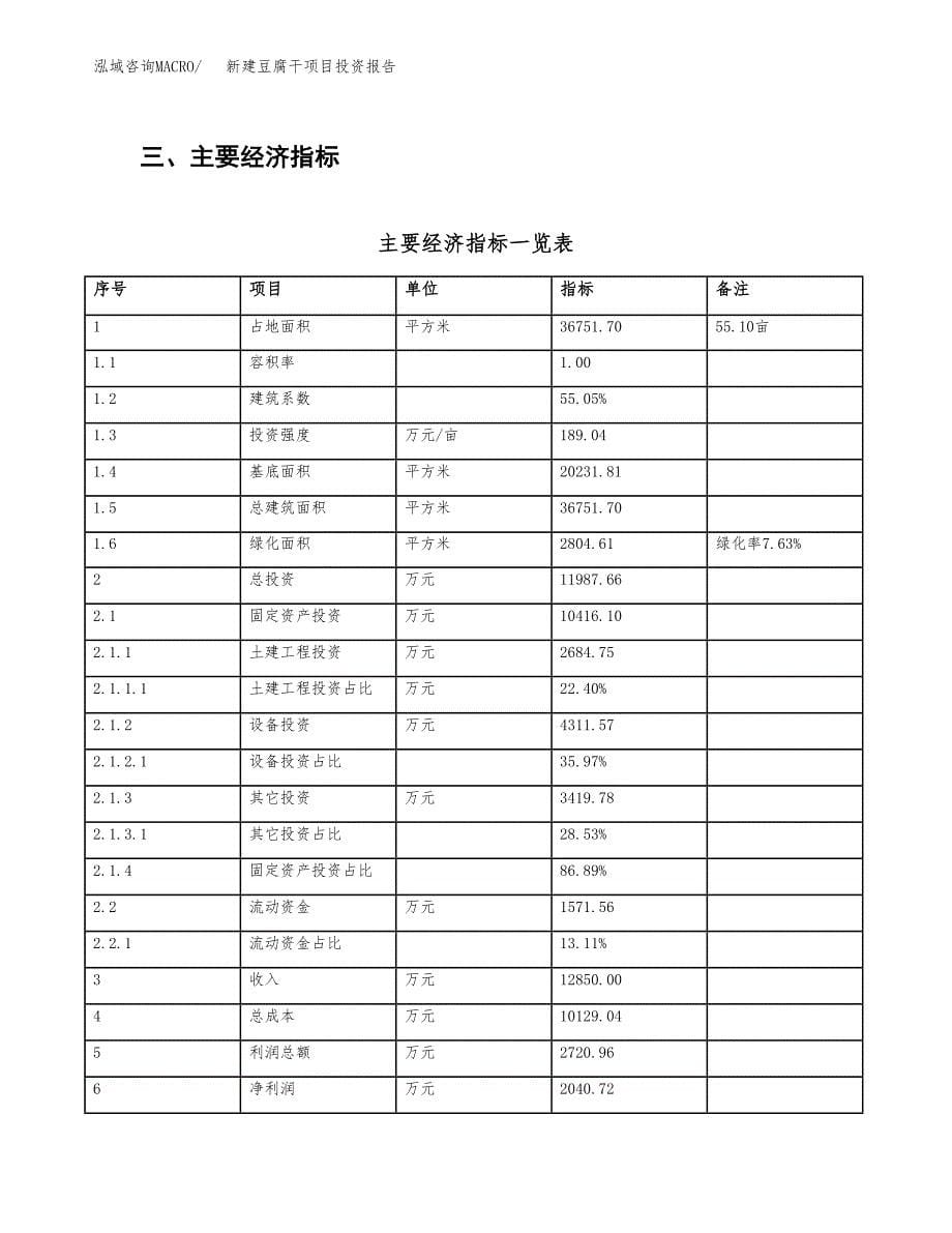 新建豆腐干项目投资报告(项目申请).docx_第5页