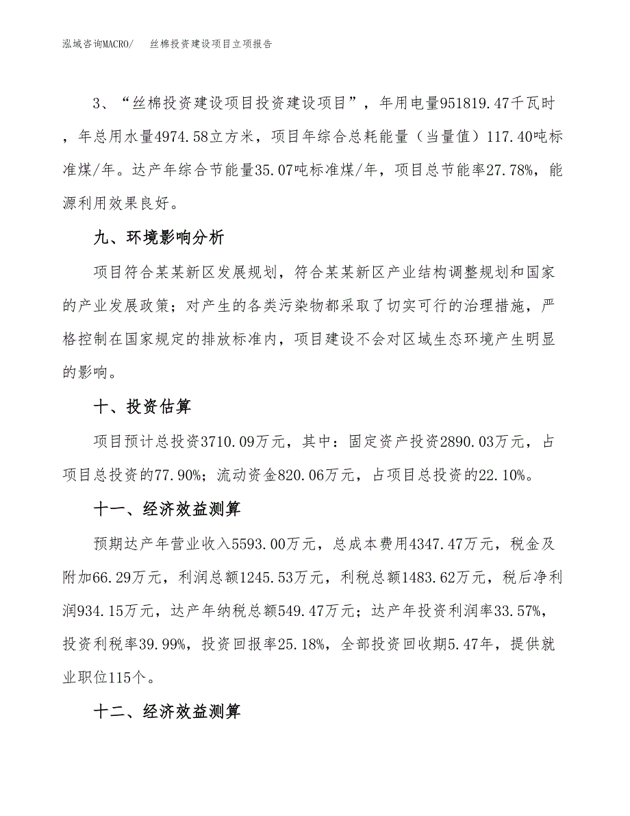 丝棉投资建设项目立项报告(规划申请).docx_第4页