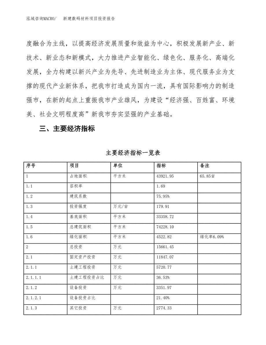 新建数码材料项目投资报告(项目申请).docx_第5页