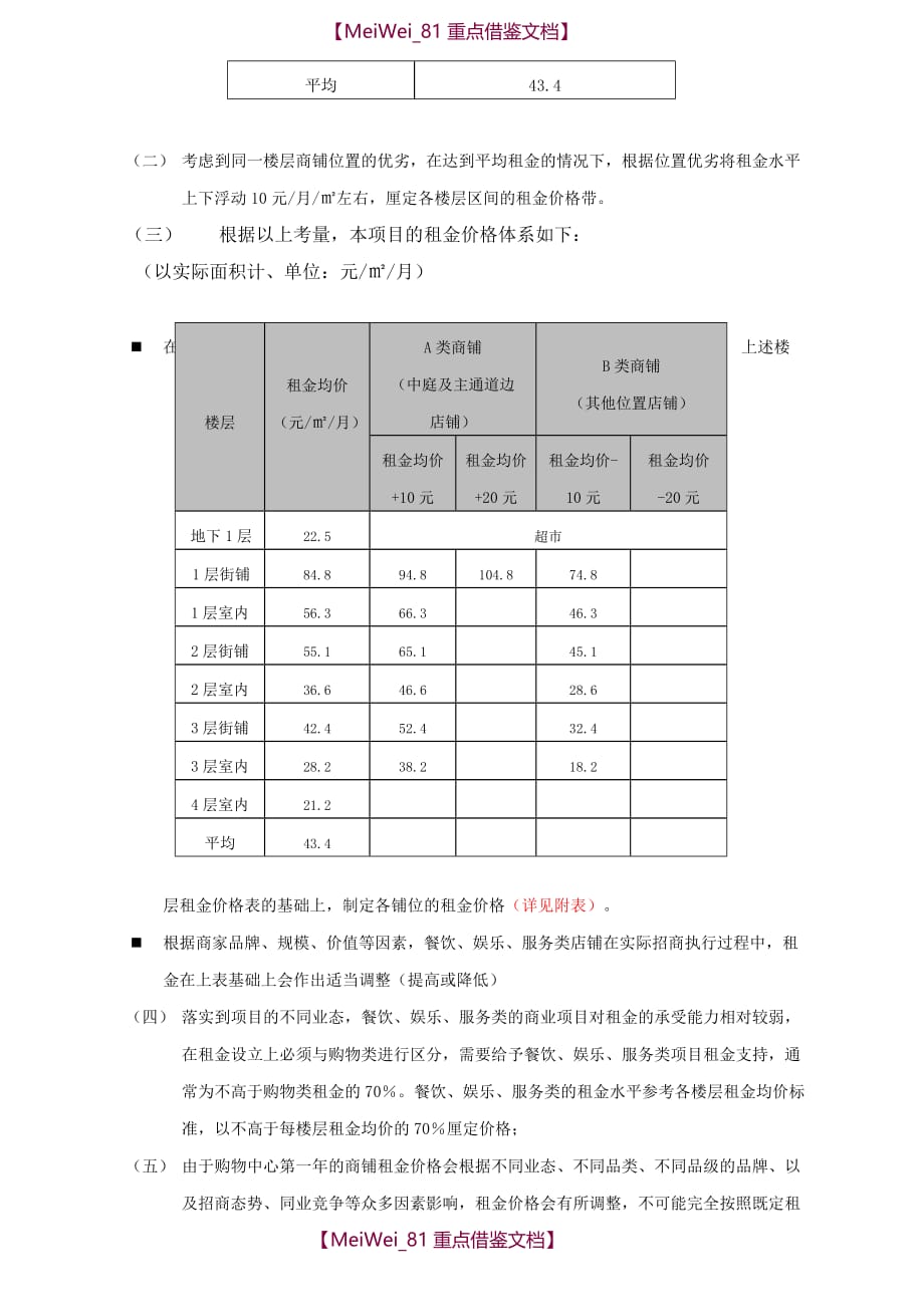 【9A文】综合体租金测算方案_第4页