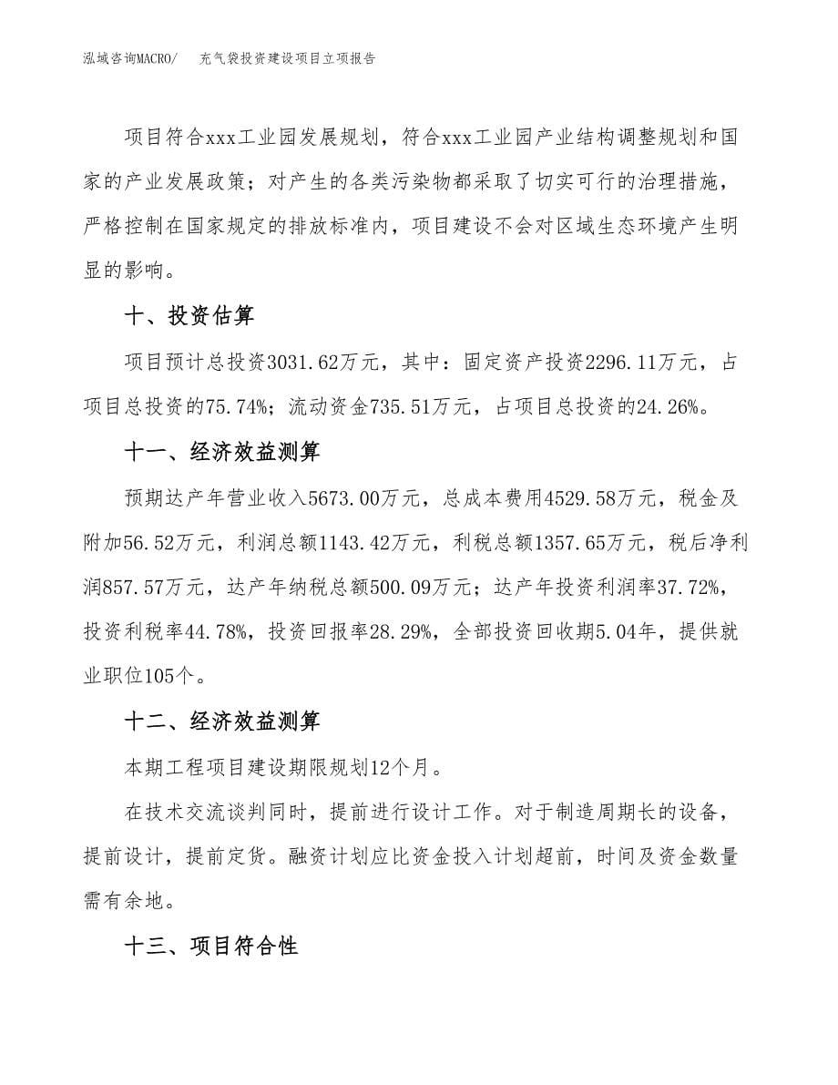 充气袋投资建设项目立项报告(规划申请).docx_第5页