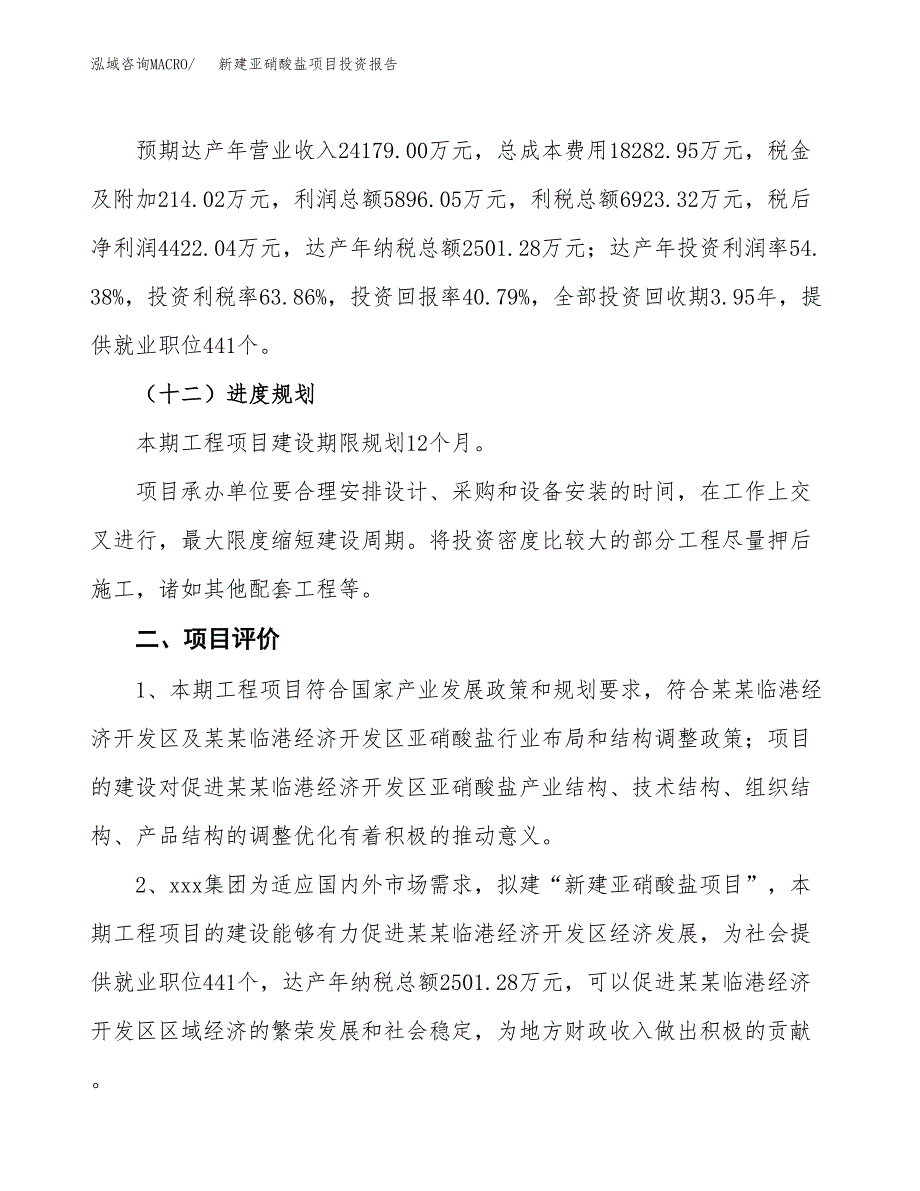 新建亚硝酸盐项目投资报告(项目申请).docx_第3页