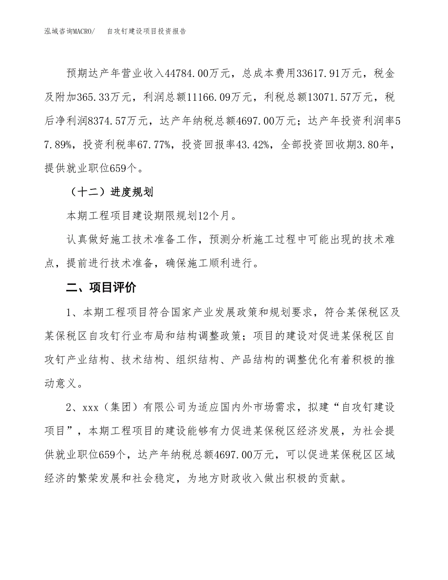 自攻钉建设项目投资报告.docx_第3页