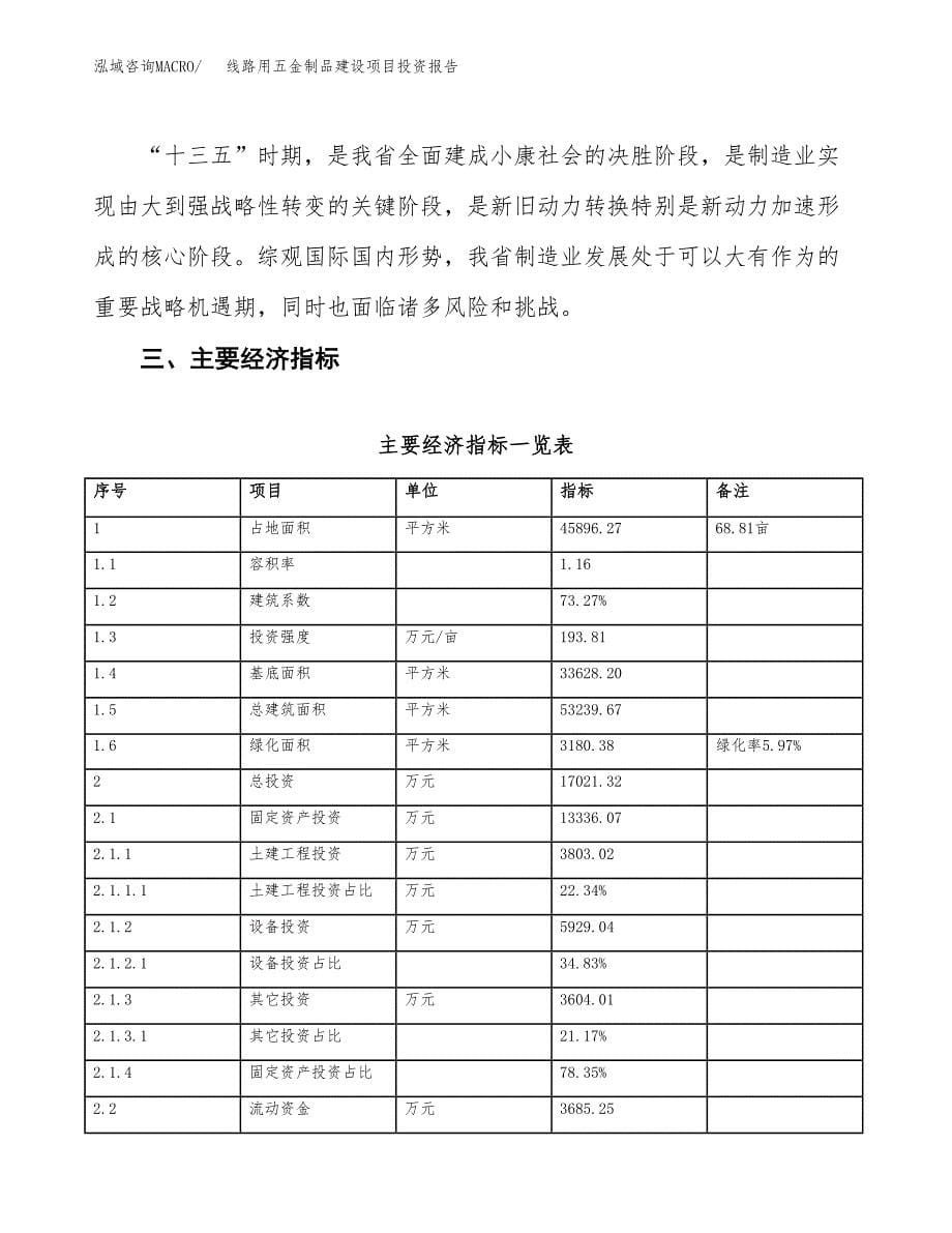 线路用五金制品建设项目投资报告.docx_第5页