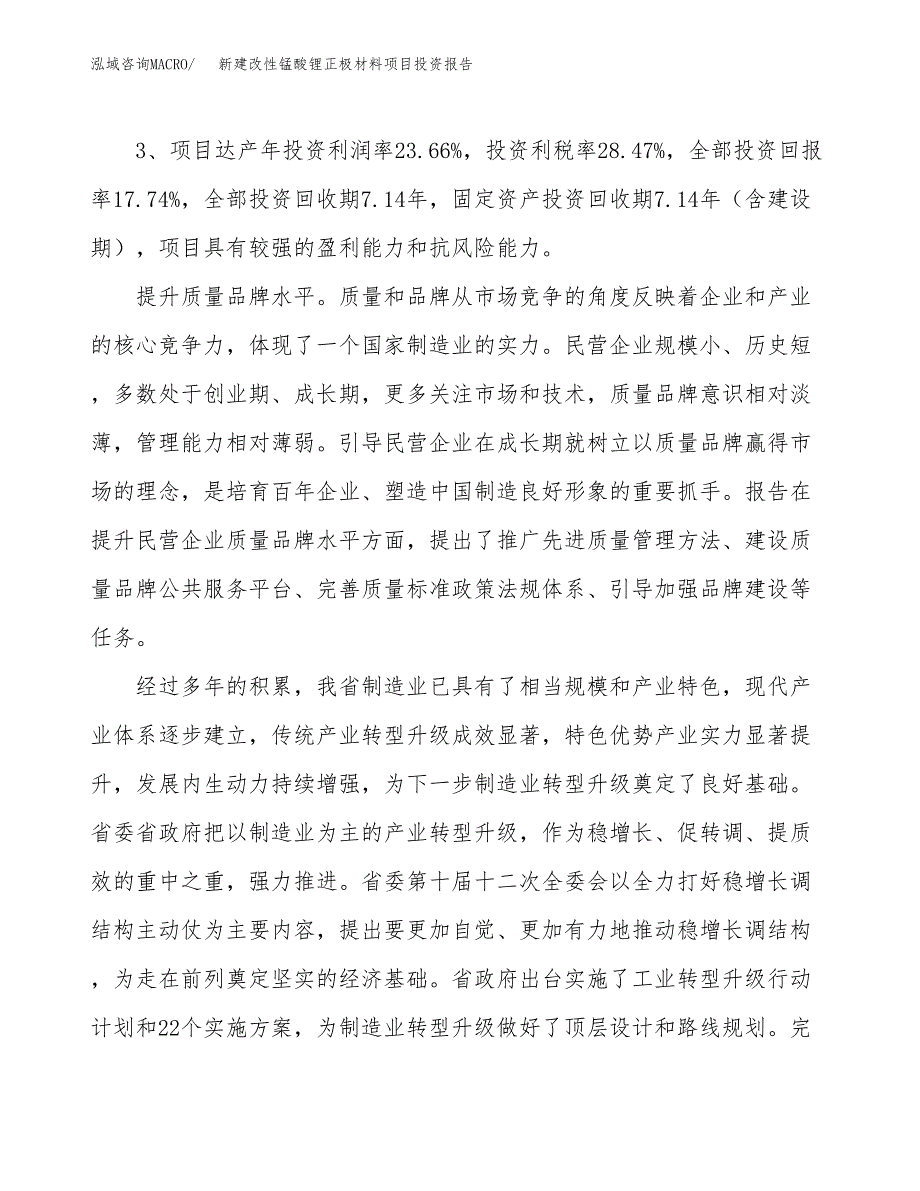 新建改性锰酸锂正极材料项目投资报告(项目申请).docx_第4页