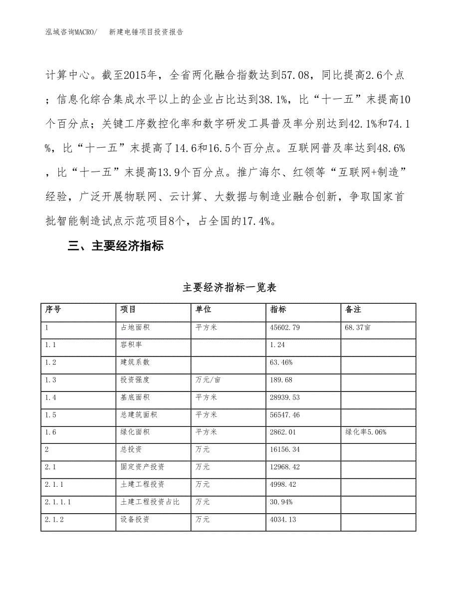 新建电锤项目投资报告(项目申请).docx_第5页