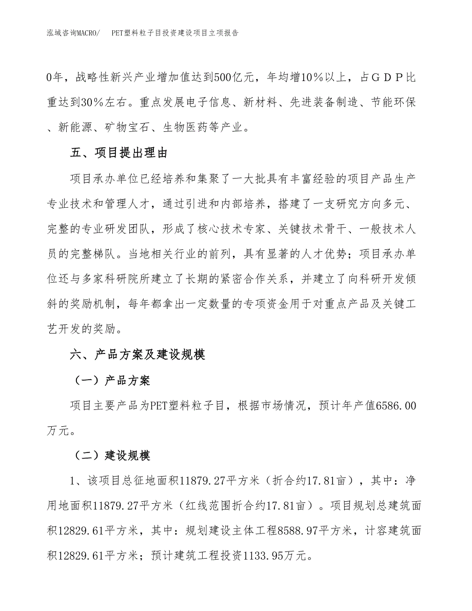 PET塑料粒子目投资建设项目立项报告(规划申请).docx_第3页