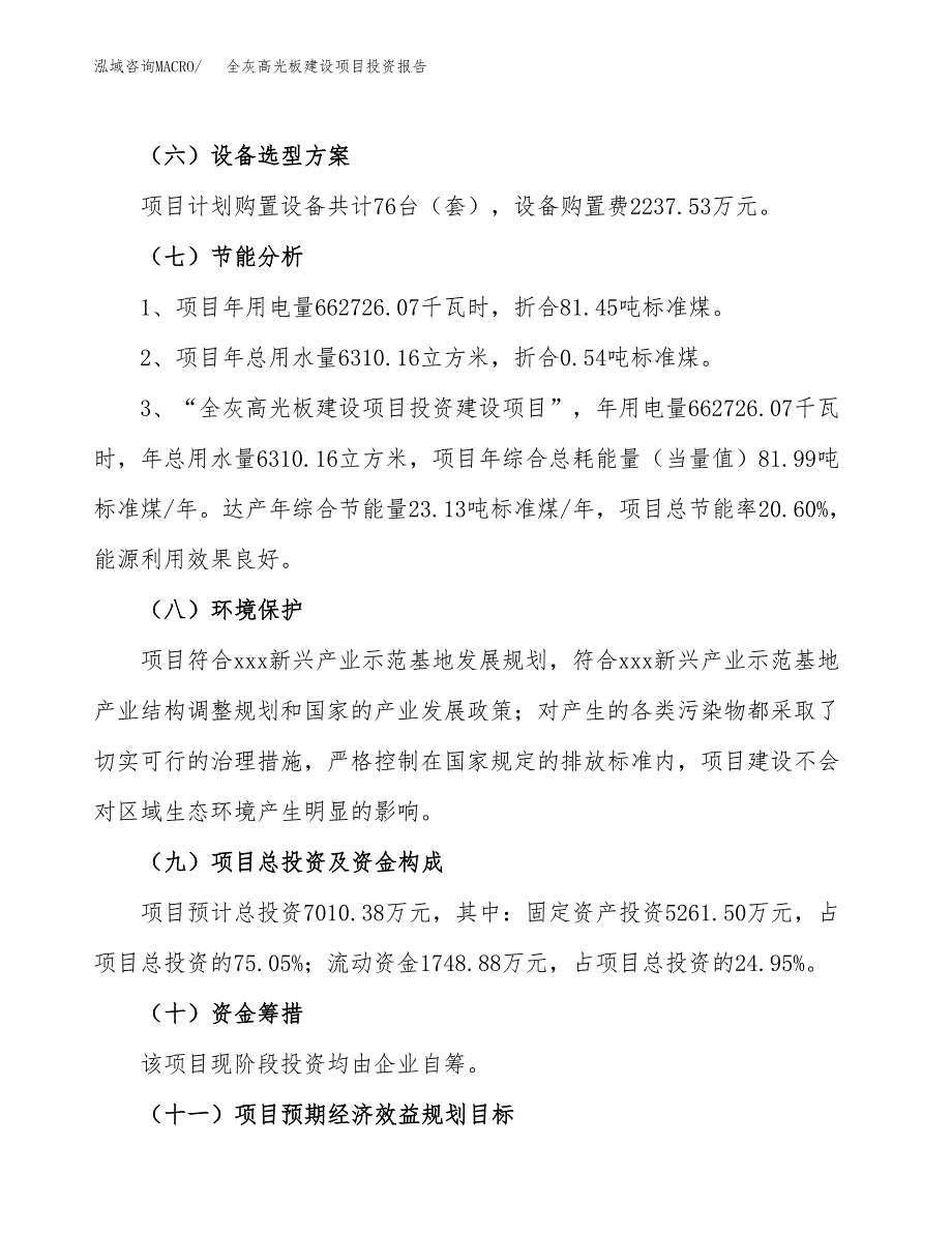 全灰高光板建设项目投资报告.docx_第2页