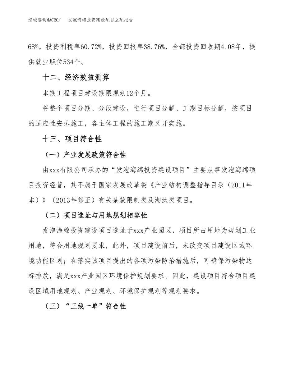 发泡海绵投资建设项目立项报告(规划申请).docx_第5页