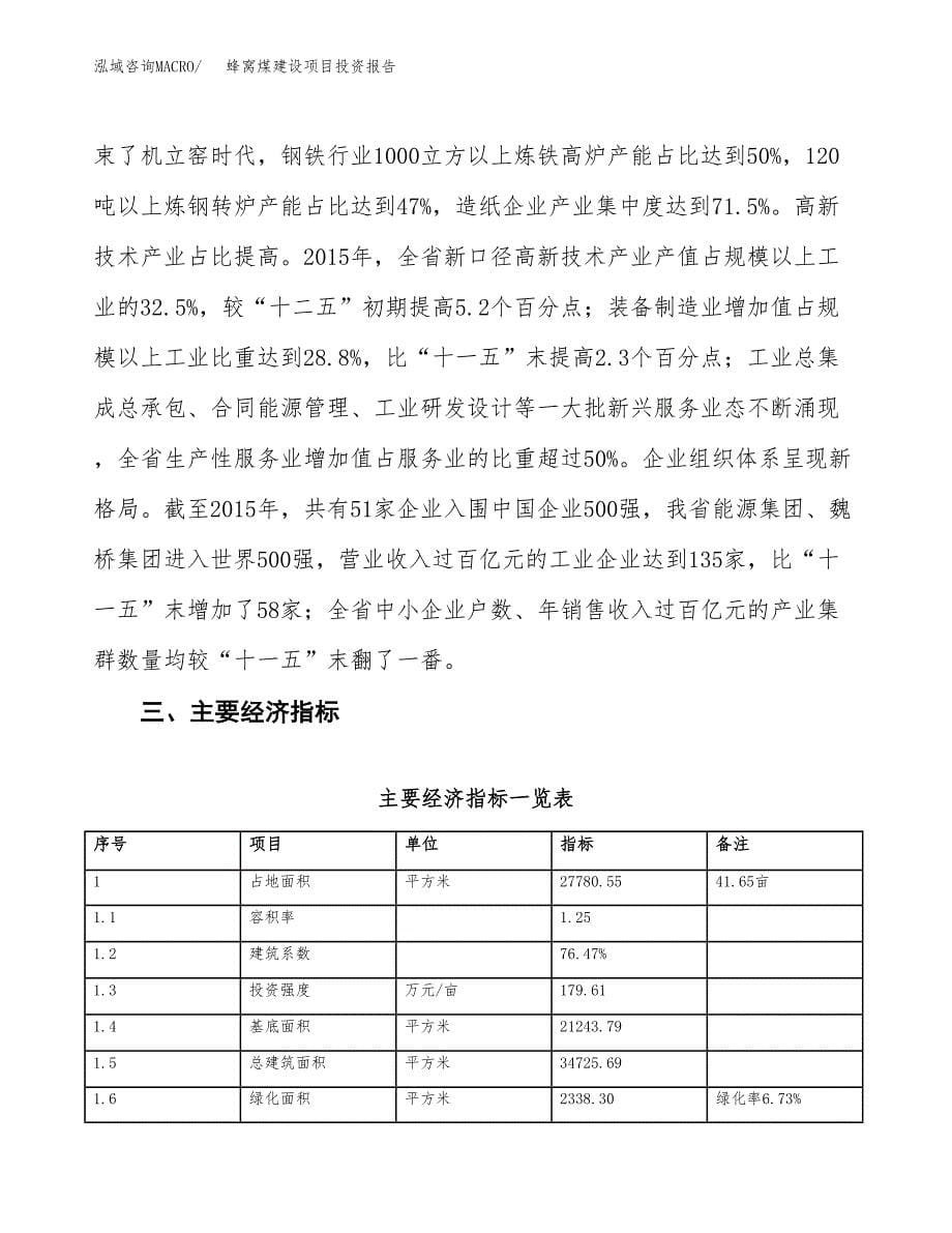 蜂窝煤建设项目投资报告.docx_第5页