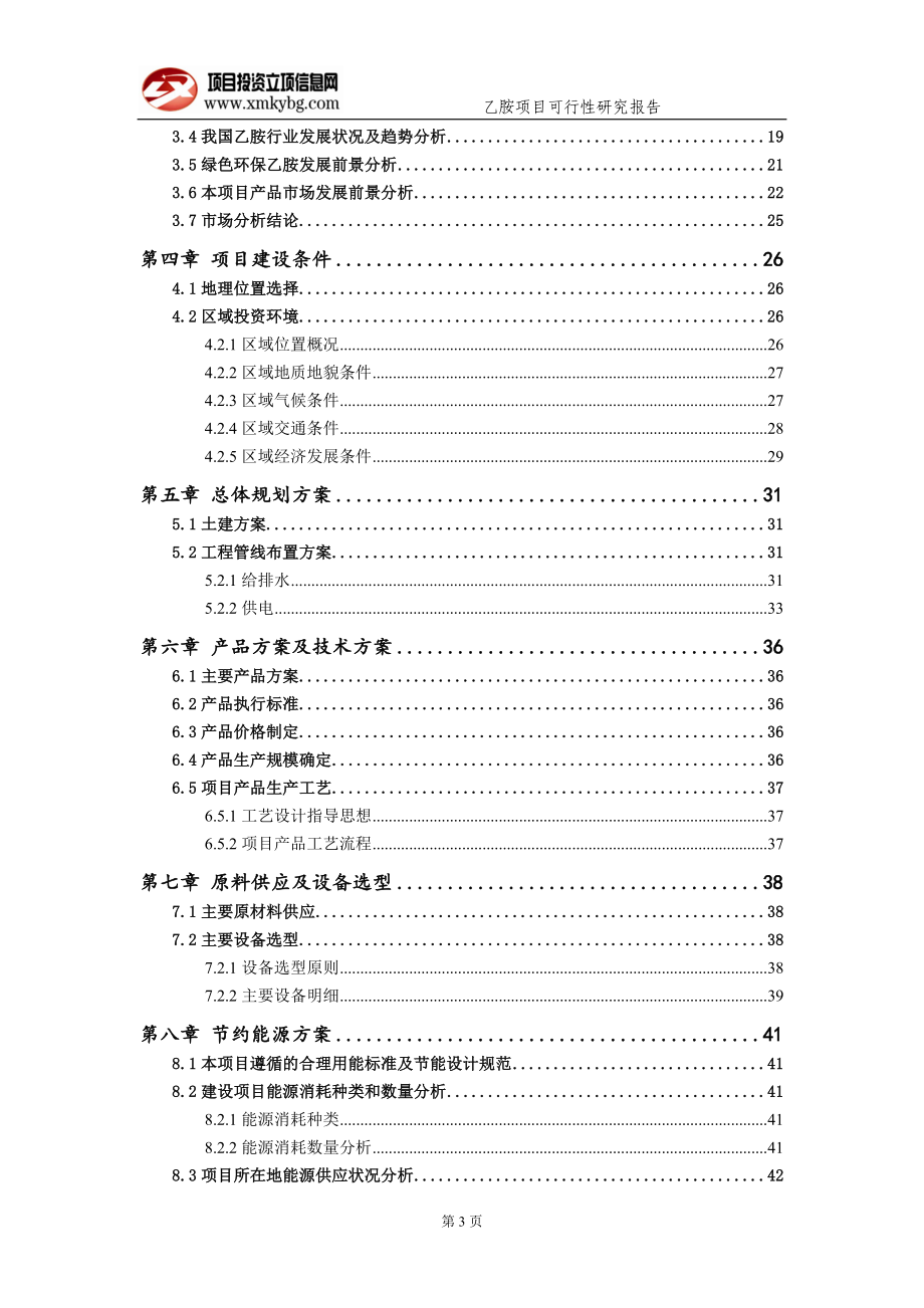 乙胺项目可行性研究报告（备案实用案例）_第4页