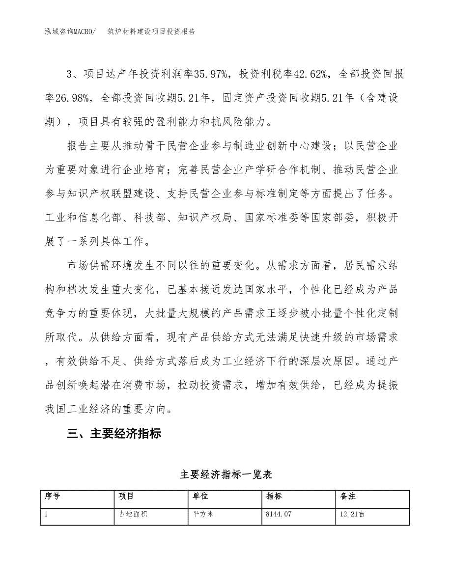 筑炉材料建设项目投资报告.docx_第4页