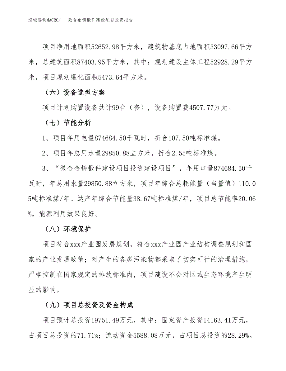 微合金铸锻件建设项目投资报告.docx_第2页