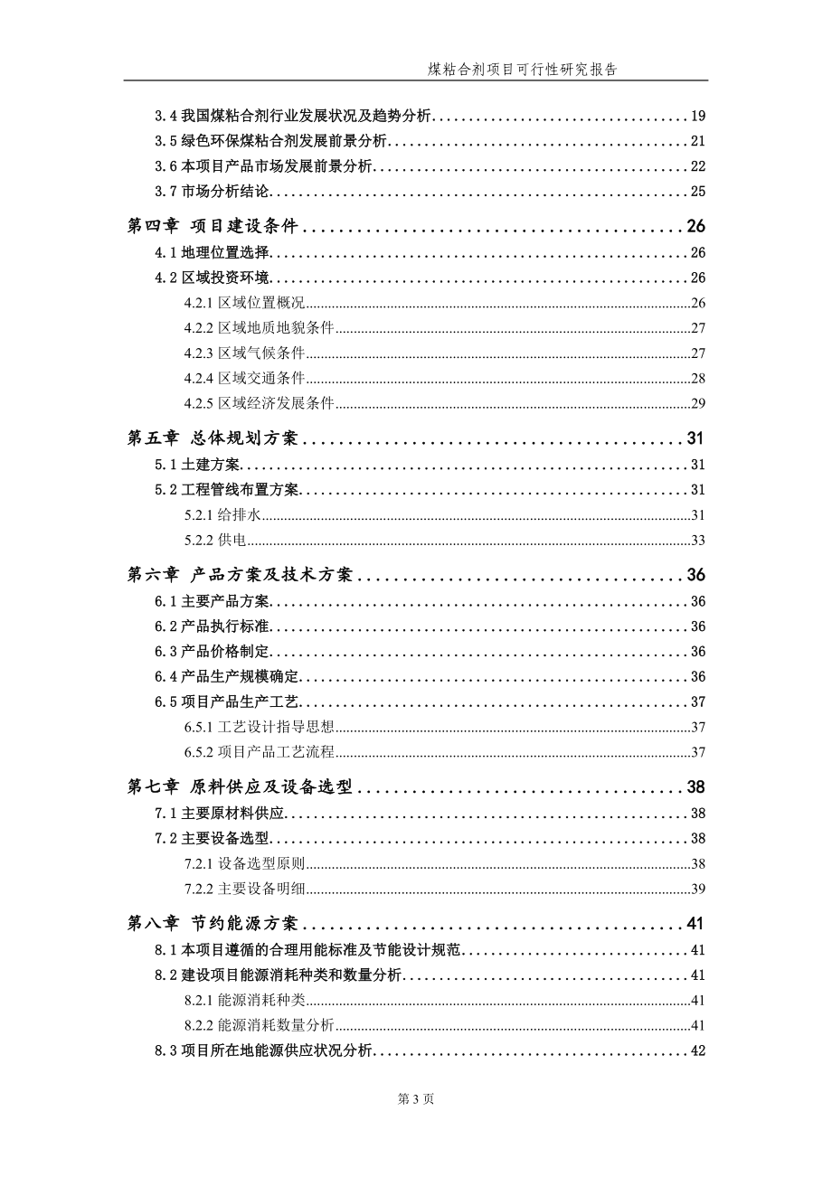 煤粘合剂项目可行性研究报告（备案实用案例）_第4页