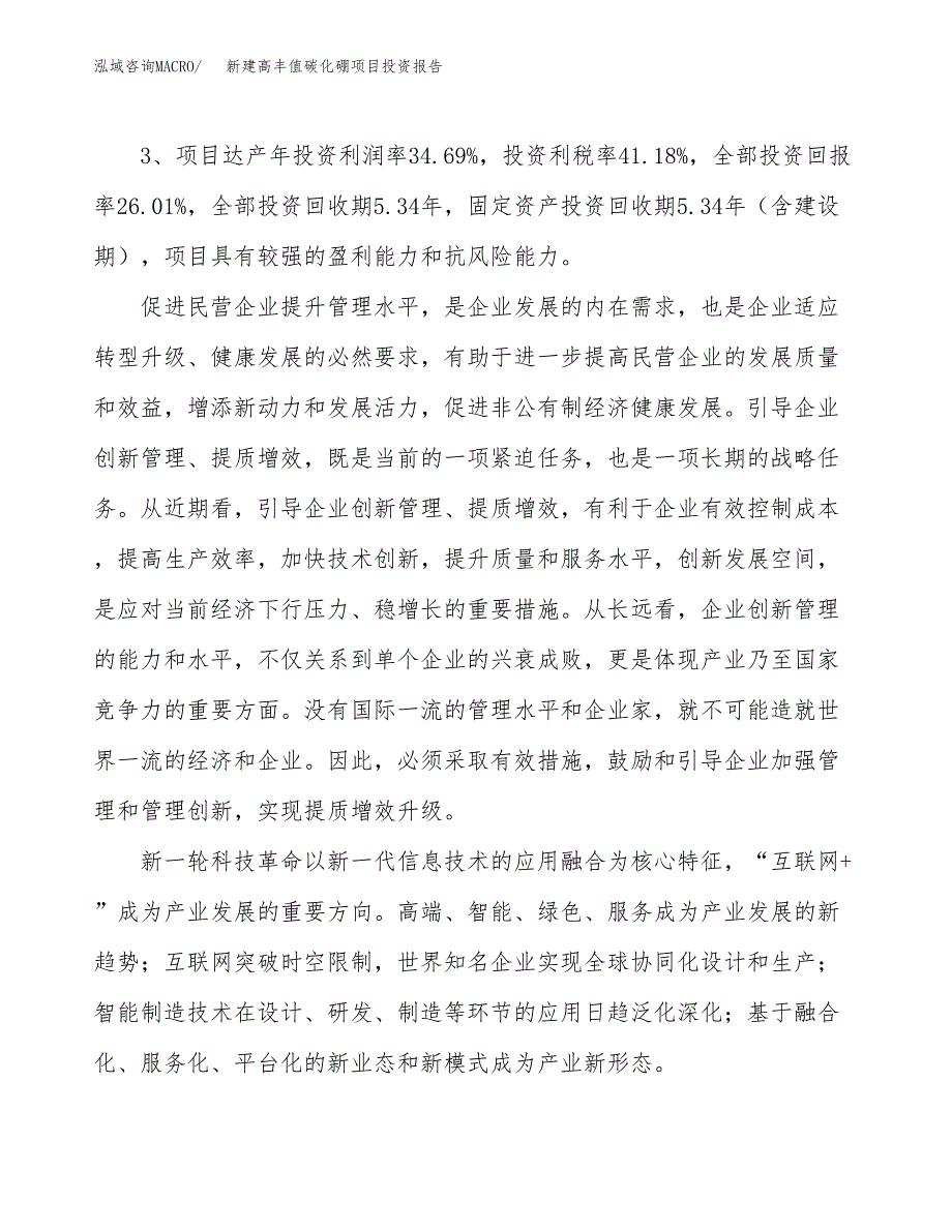 新建高丰值碳化硼项目投资报告(项目申请).docx_第4页