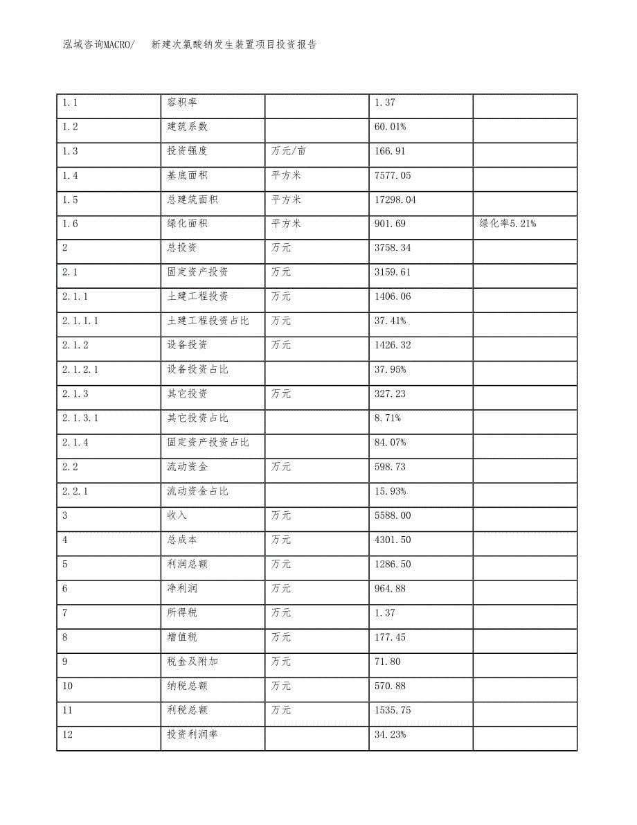 新建次氯酸钠发生装置项目投资报告(项目申请).docx_第5页