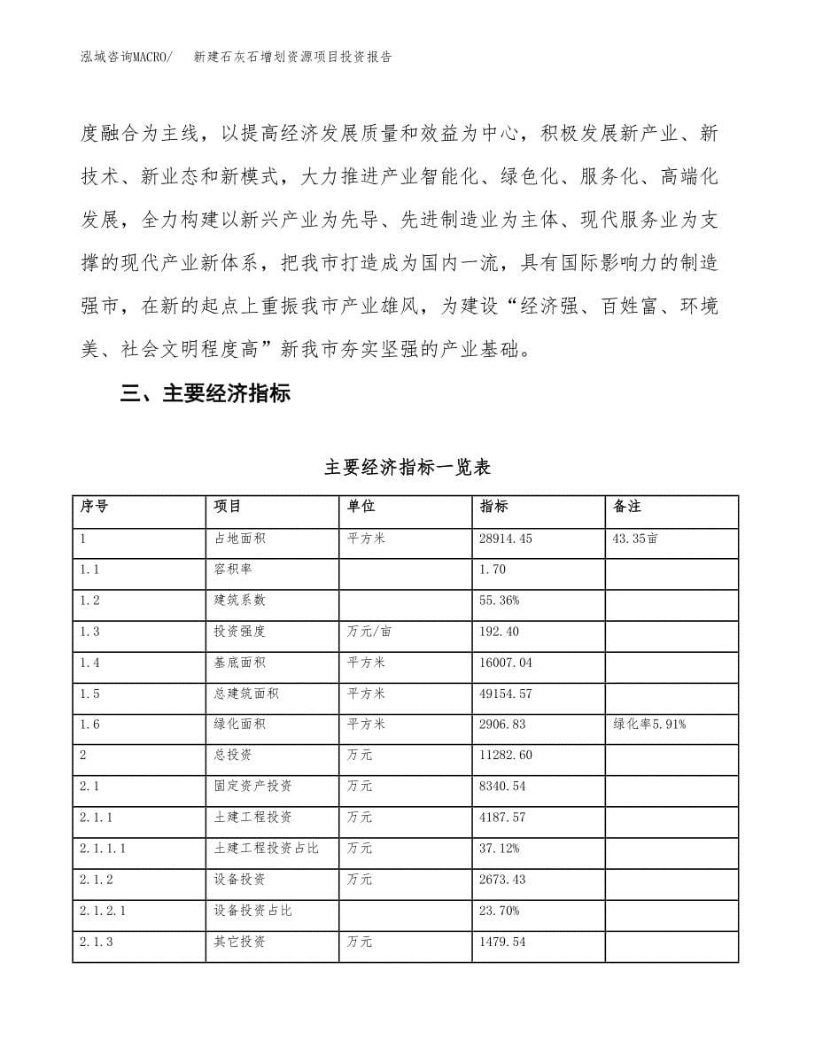 新建石灰石增划资源项目投资报告(项目申请).docx_第5页