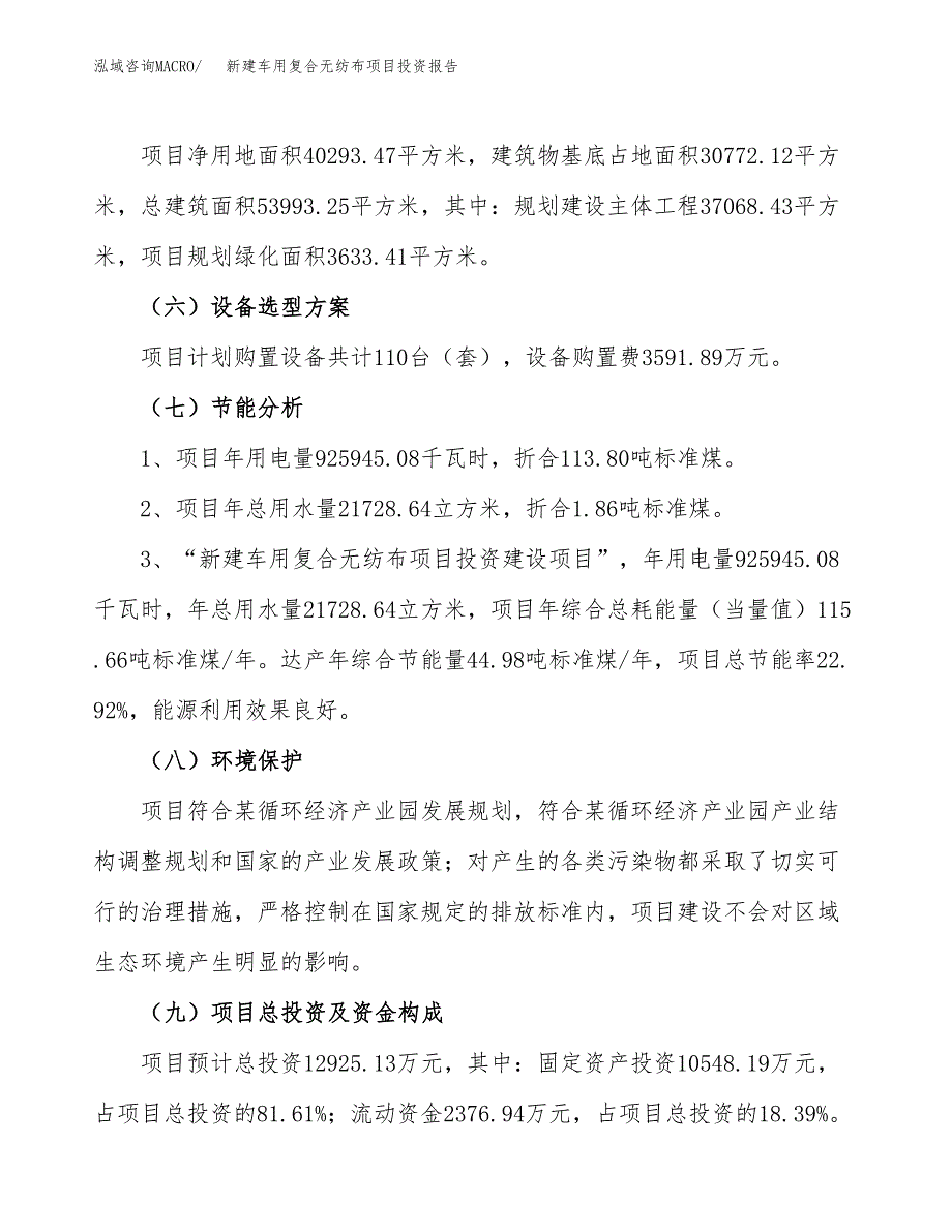 新建车用复合无纺布项目投资报告(项目申请).docx_第2页