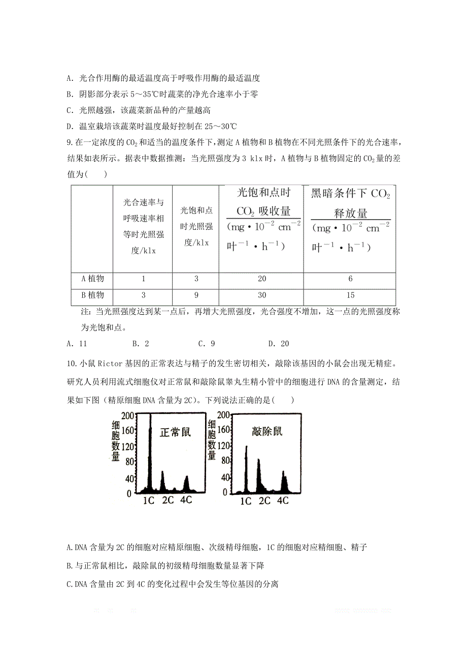 湖北剩州中学2018_2019学年高一生物5月双周考试题_第3页