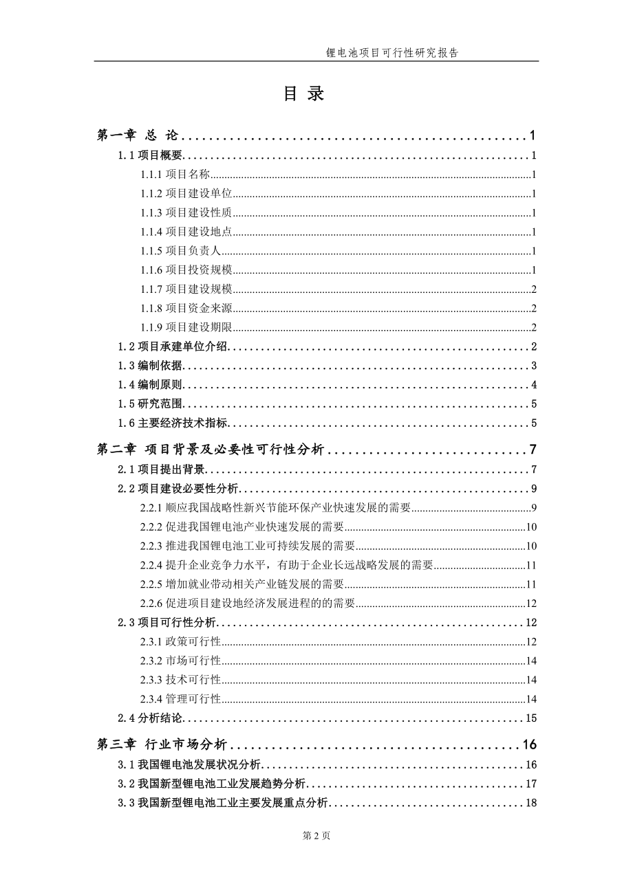 锂电池项目可行性研究报告（备案实用案例）_第3页