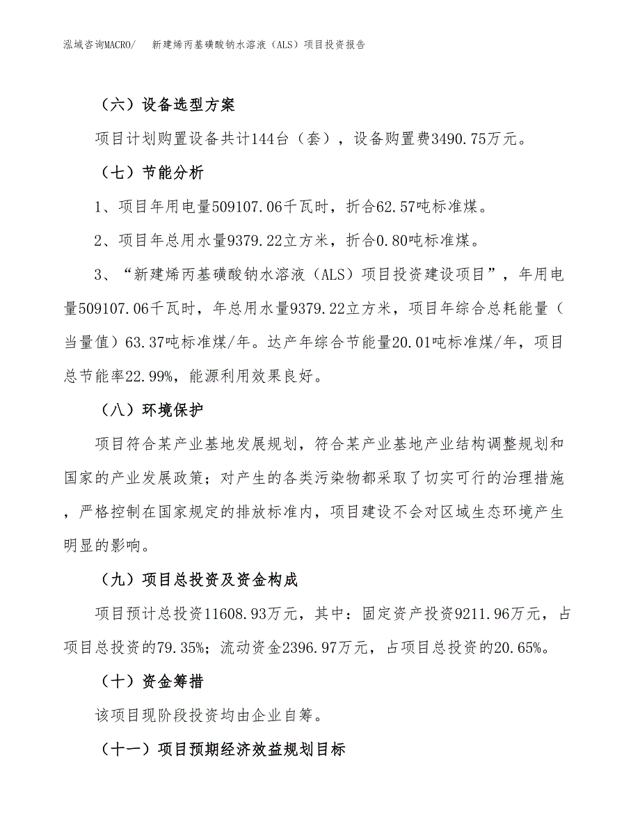 新建烯丙基磺酸钠水溶液（ALS）项目投资报告(项目申请).docx_第2页