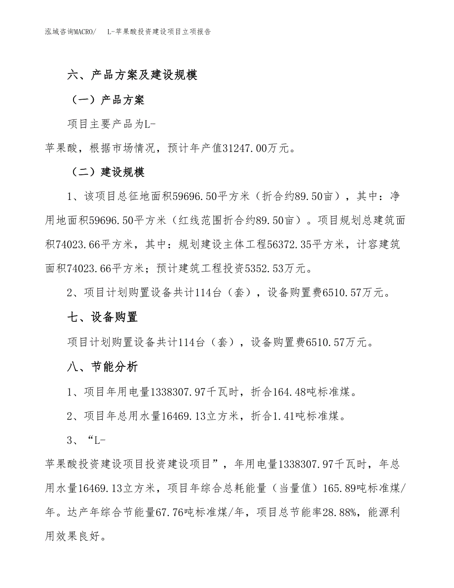 L-苹果酸投资建设项目立项报告(规划申请).docx_第3页