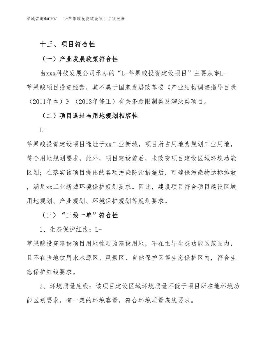 L-苹果酸投资建设项目立项报告(规划申请).docx_第5页