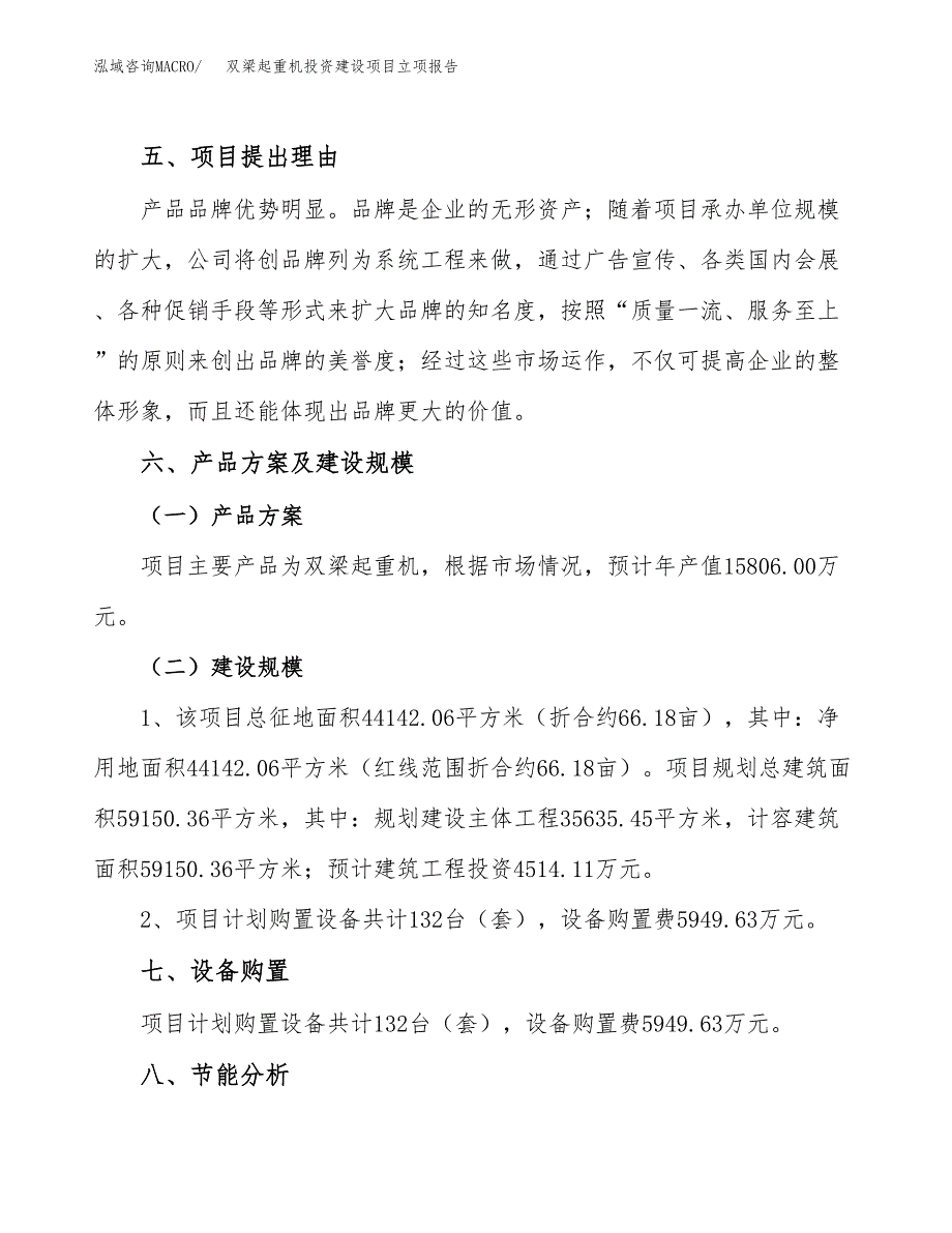 双梁起重机投资建设项目立项报告(规划申请).docx_第3页