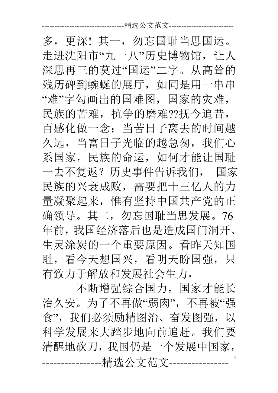 平顶山纪念馆观后感_第4页