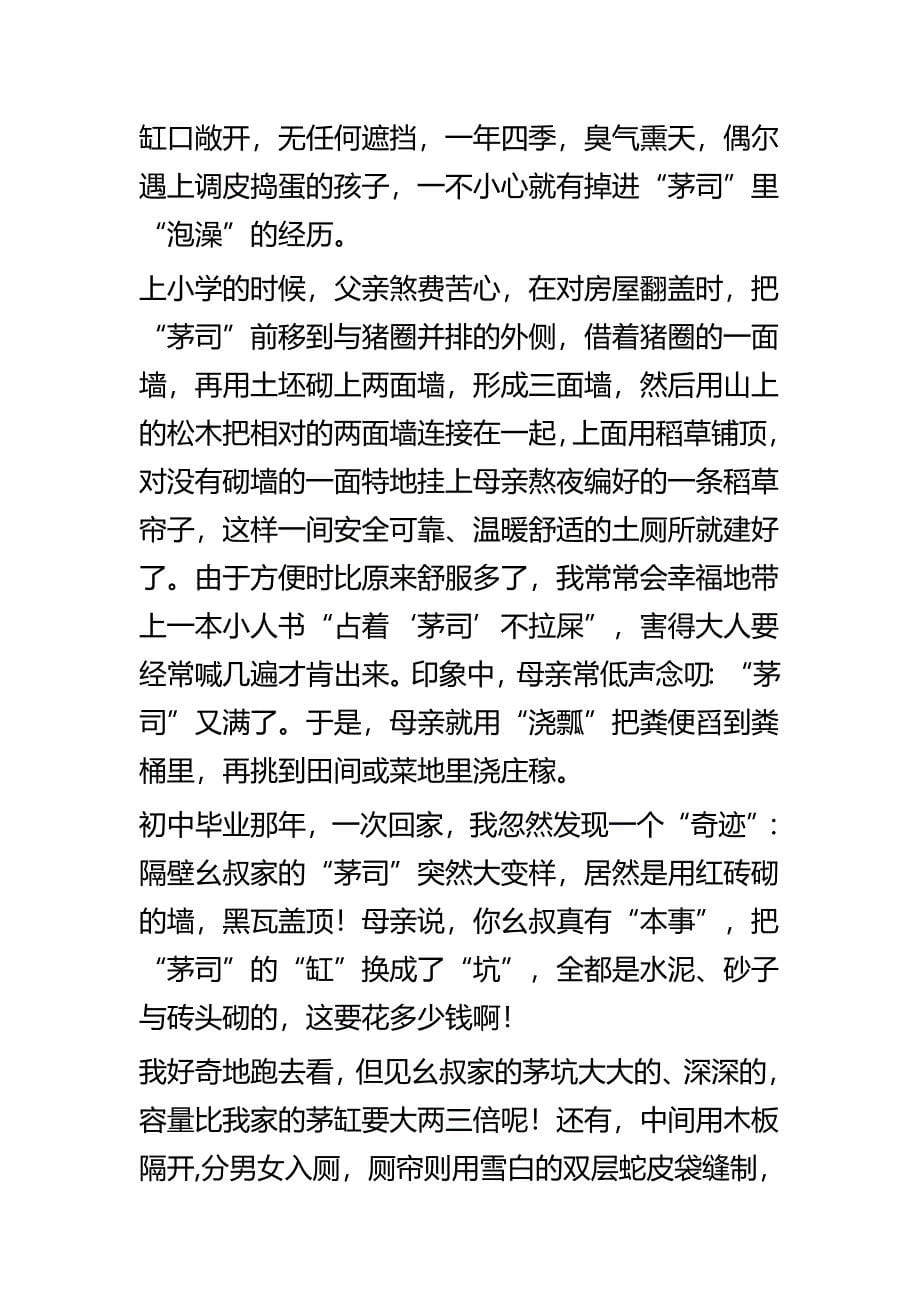 我和我的祖国征文六篇（家乡变化）_第5页