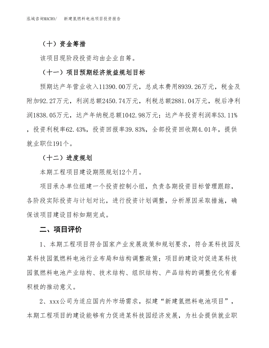 新建氢燃料电池项目投资报告(项目申请).docx_第3页