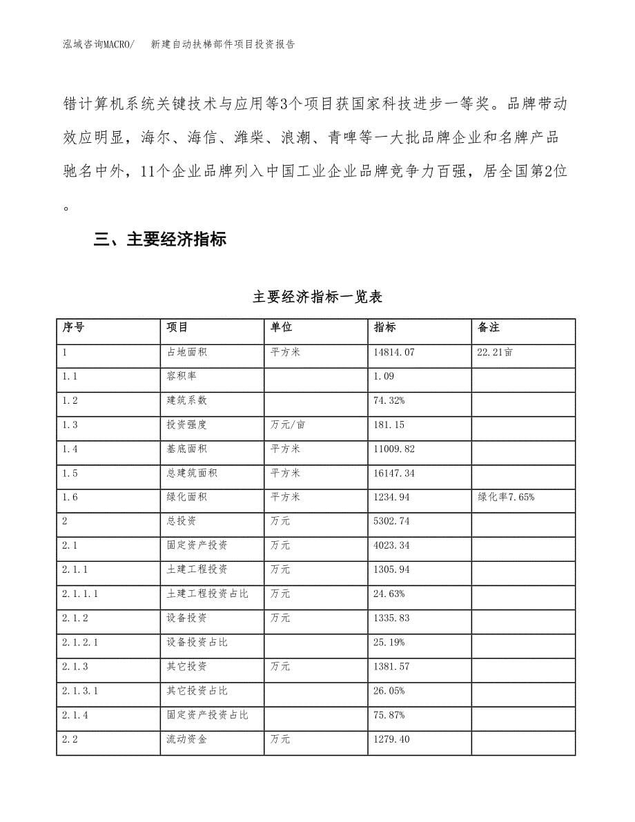 新建自动扶梯部件项目投资报告(项目申请).docx_第5页