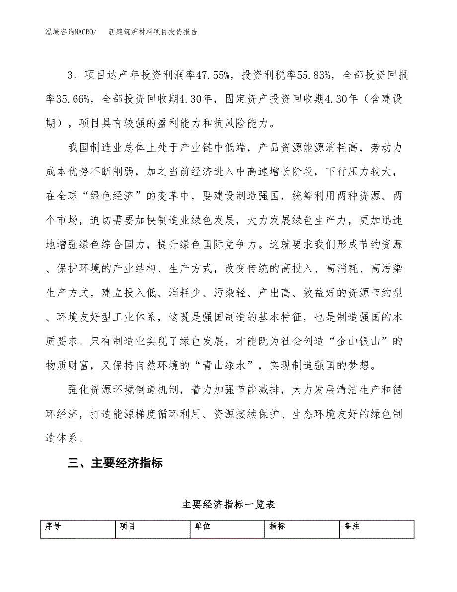 新建筑炉材料项目投资报告(项目申请).docx_第4页