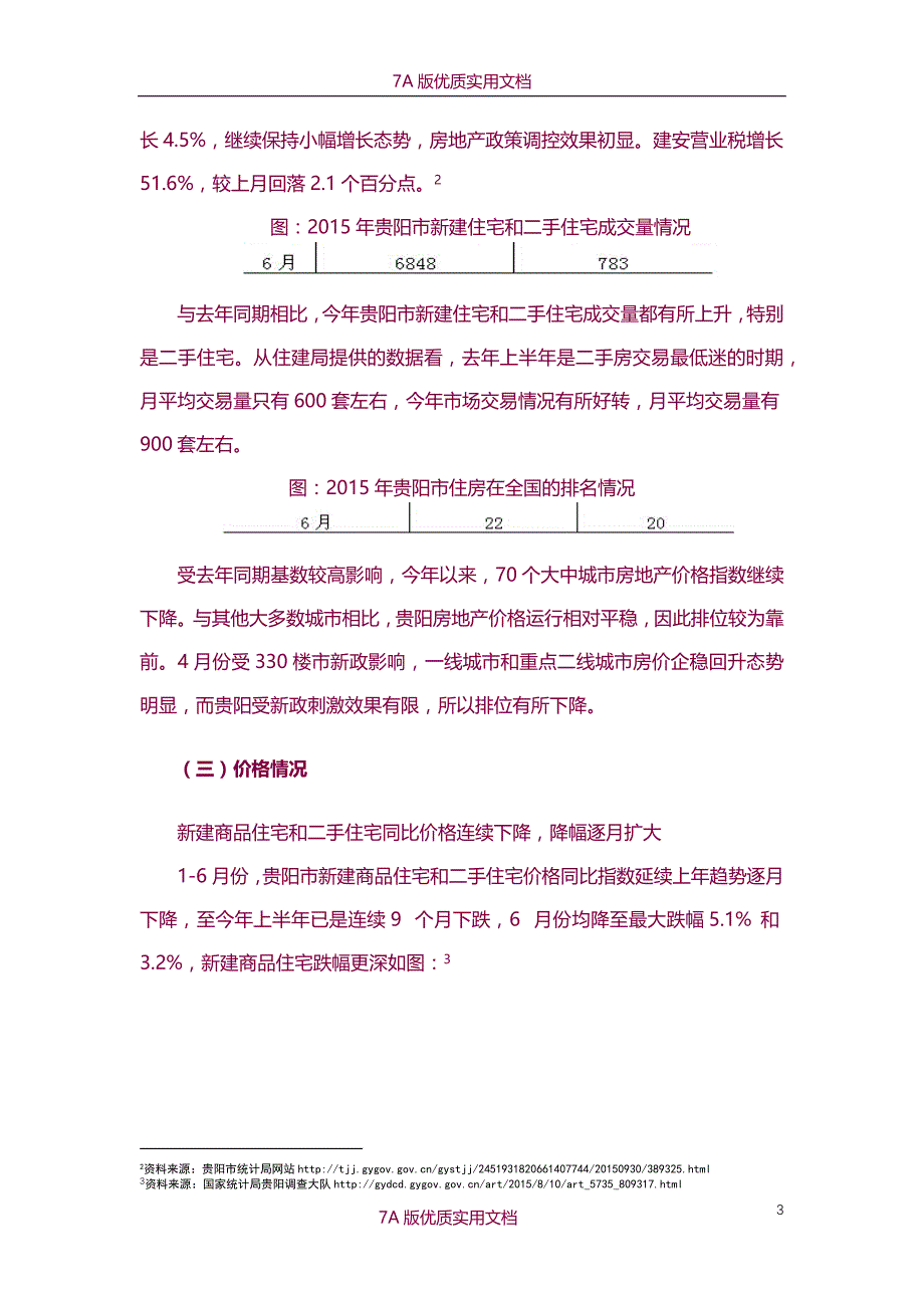 【7A版】2015年贵阳房地产环境调研报告_第3页