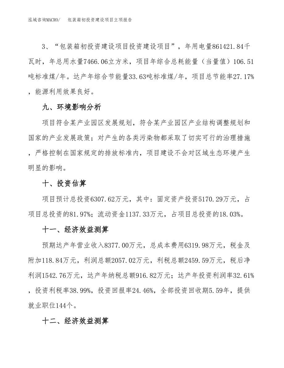 包装箱初投资建设项目立项报告(规划申请).docx_第5页