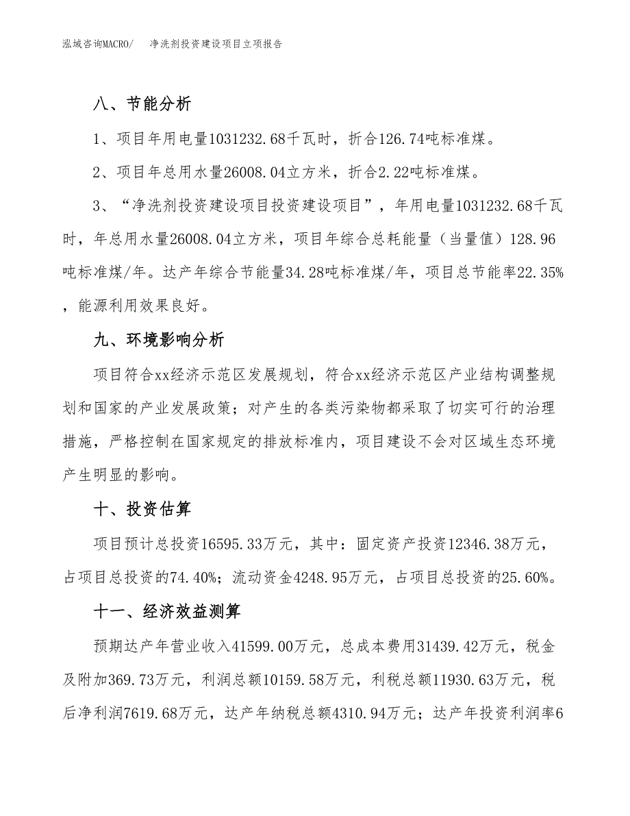 净洗剂投资建设项目立项报告(规划申请).docx_第4页