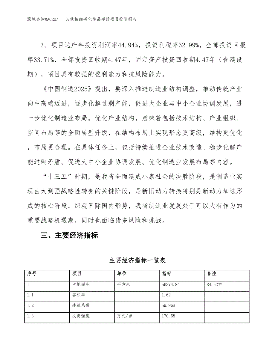 其他精细磷化学品建设项目投资报告.docx_第4页