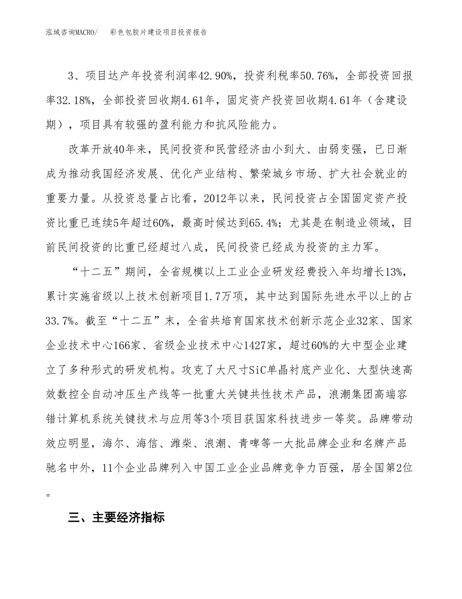 彩色包胶片建设项目投资报告.docx_第4页