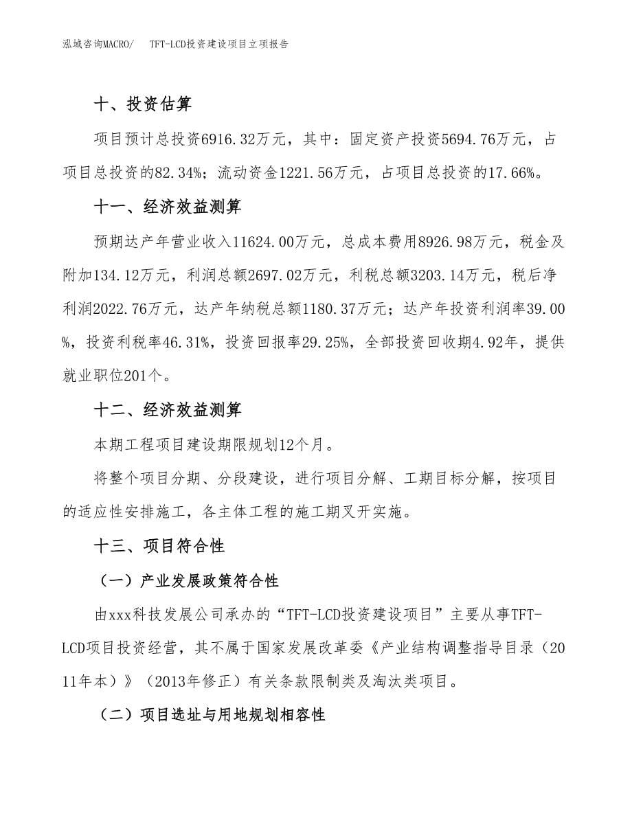 TFT-LCD投资建设项目立项报告(规划申请).docx_第5页