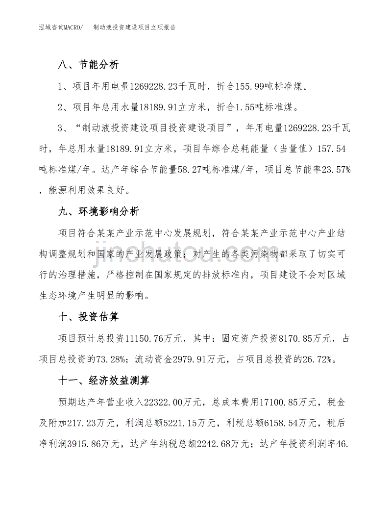 制动液投资建设项目立项报告(规划申请).docx_第4页