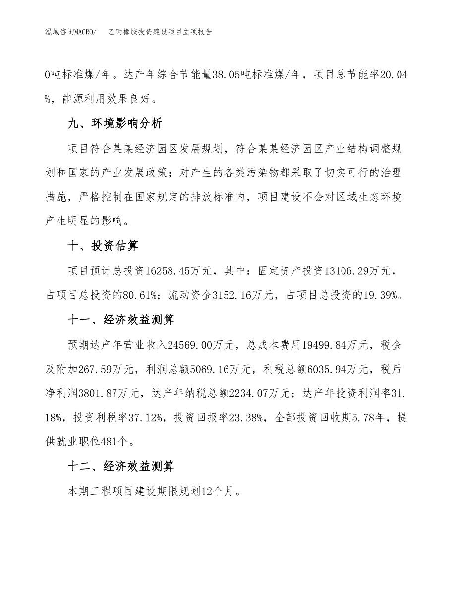 乙丙橡胶投资建设项目立项报告(规划申请).docx_第4页