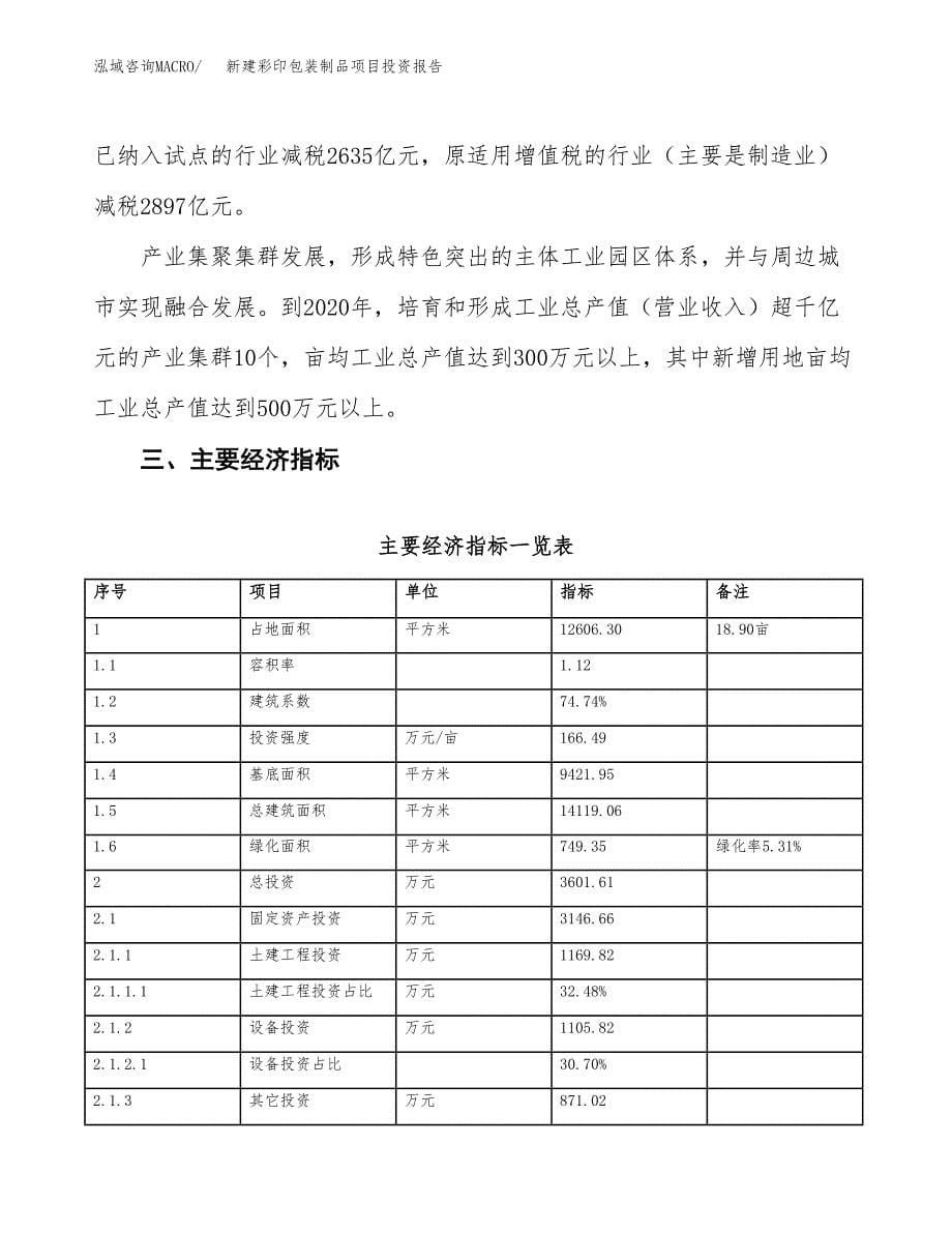 新建彩印包装制品项目投资报告(项目申请).docx_第5页