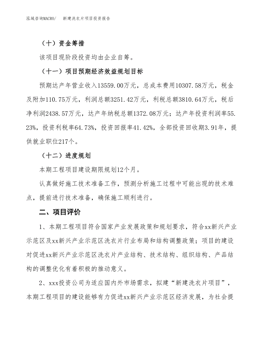 新建洗衣片项目投资报告(项目申请).docx_第3页