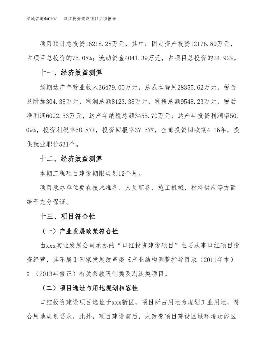 口红投资建设项目立项报告(规划申请).docx_第5页