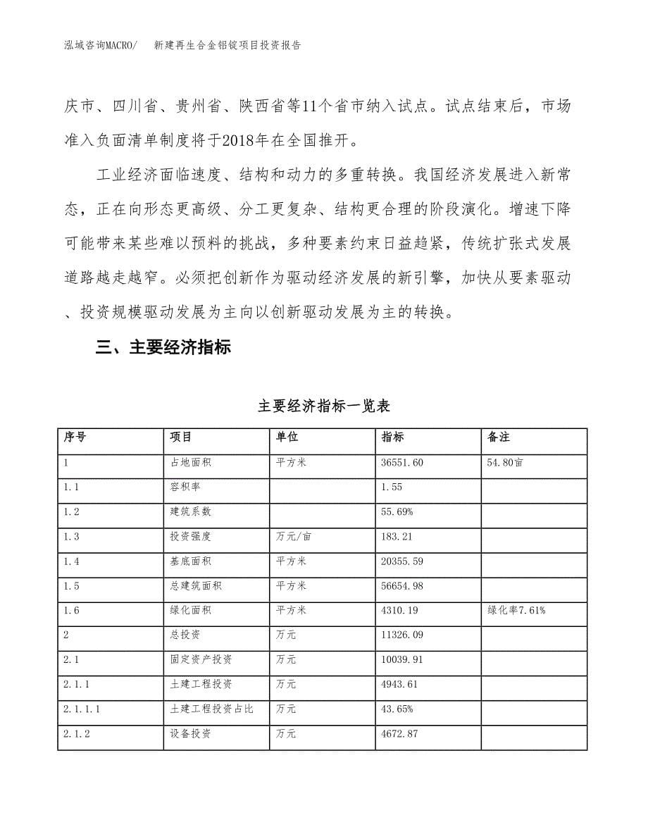 新建再生合金铝锭项目投资报告(项目申请).docx_第5页