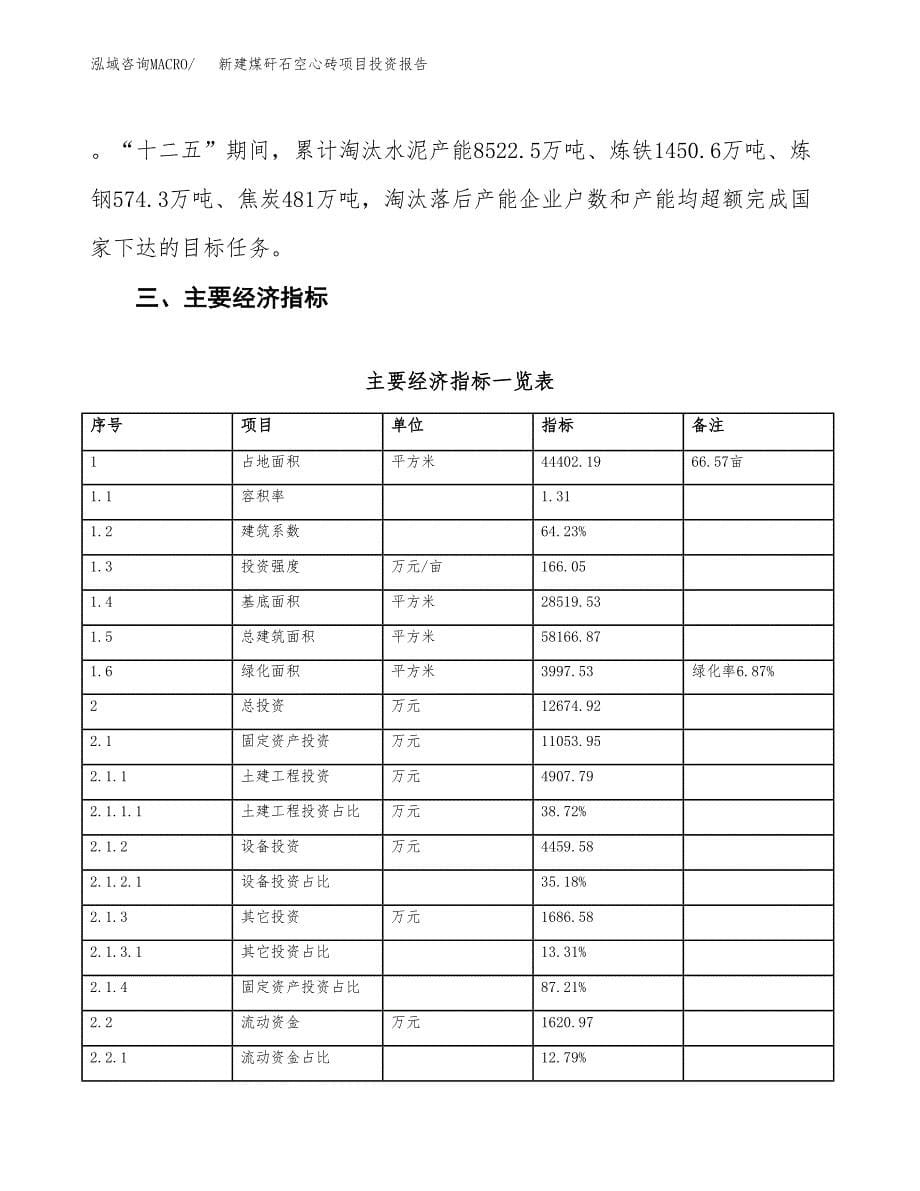 新建煤矸石空心砖项目投资报告(项目申请).docx_第5页