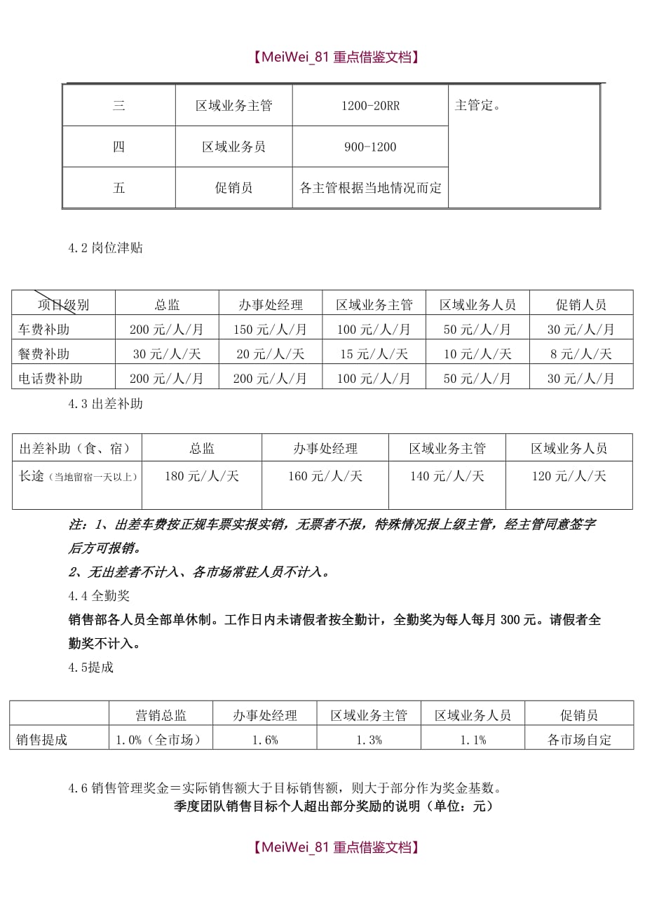 【9A文】最新销售人员薪资及绩效考核管理办法_第2页