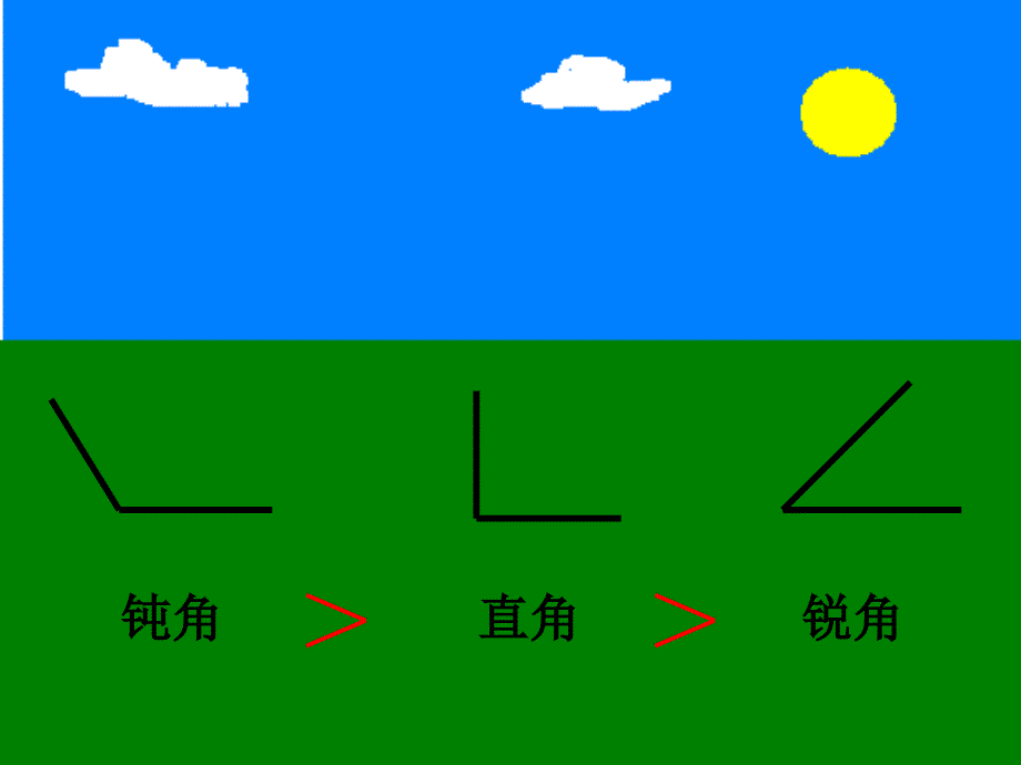 【5A文】二年级数学 锐角和钝角（人教新课标）_第4页